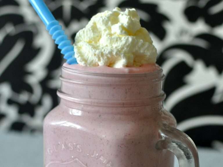 Gräddig hallonsmoothie