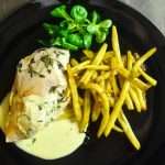 Chicken breast with thyme sauce