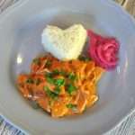 Korvstroganoff LCHF recept blomklålsris